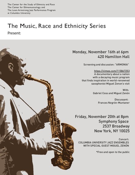 Picture of Miguel Zenon's The music, race, and ethnicity series