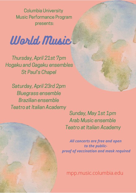 Picture of a flyer for World Music Fest