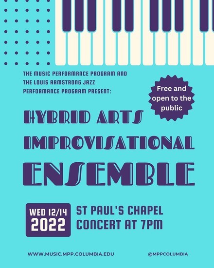 Picture of a flyer for Hybrid Arts Improvisational Ensemble @ St Paul's
