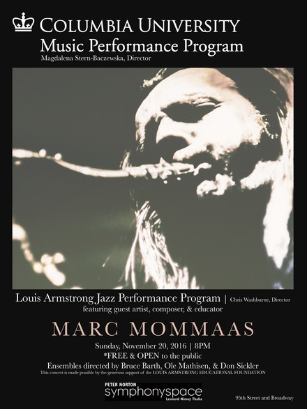 Picture of a flyer for Columbia University Music Program