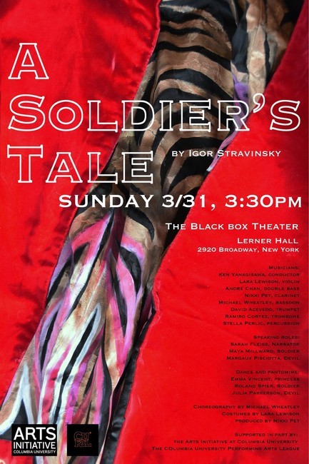 Picture of a flyer for CUPAL Special Project Presents - A Soldier's Tale @ Lerner Black Box
