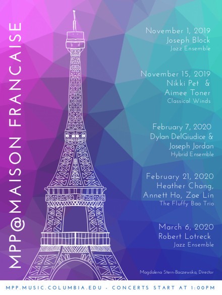 Picture of a flyer for FRENCH MUSIC SERIES