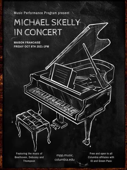 Picture of a flyer for Michael Skelly In-Concert @ Maisom Francaise