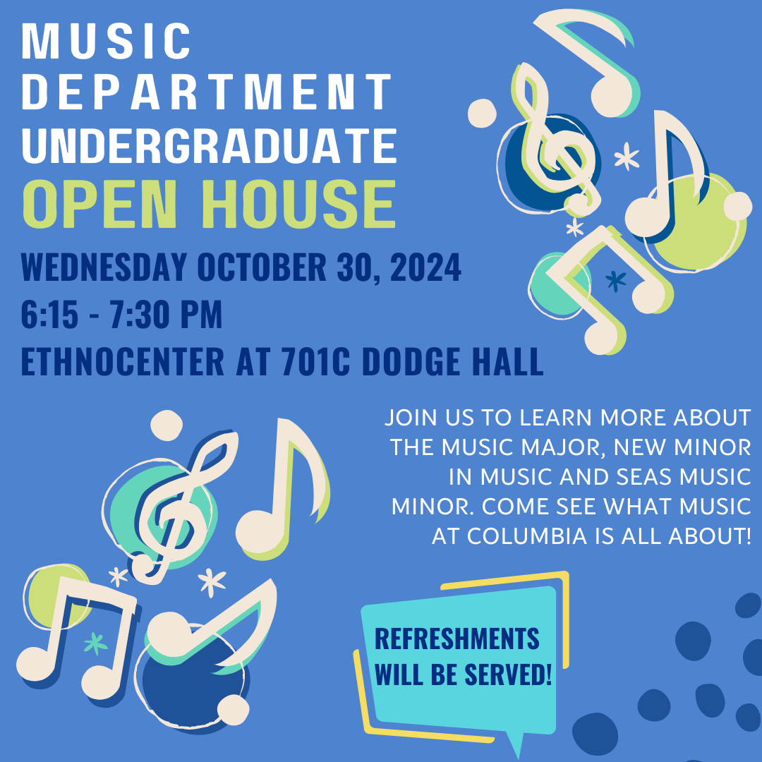 Music Department Open House Flier