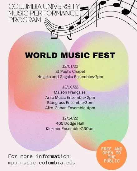 Picture of a flyer for a Hogaku and Gagaku Concert at St Paul's