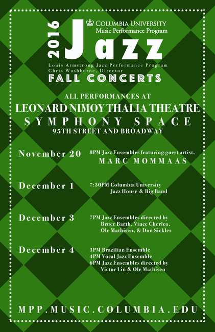 MPP Presents- Columbia University Jazz House & Big Band @ Symphony Space Picture of Columbia University Music Performance program