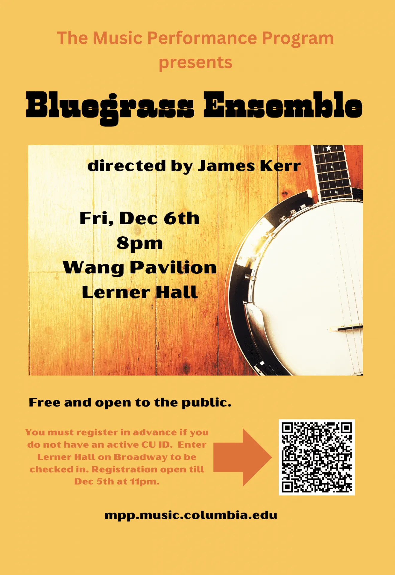 Bluegrass Ensemble Concert Poster