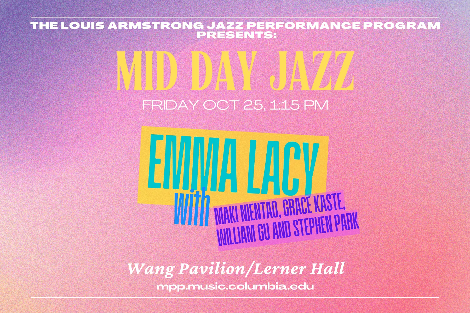 MidDay Jazz 10/25 Poster