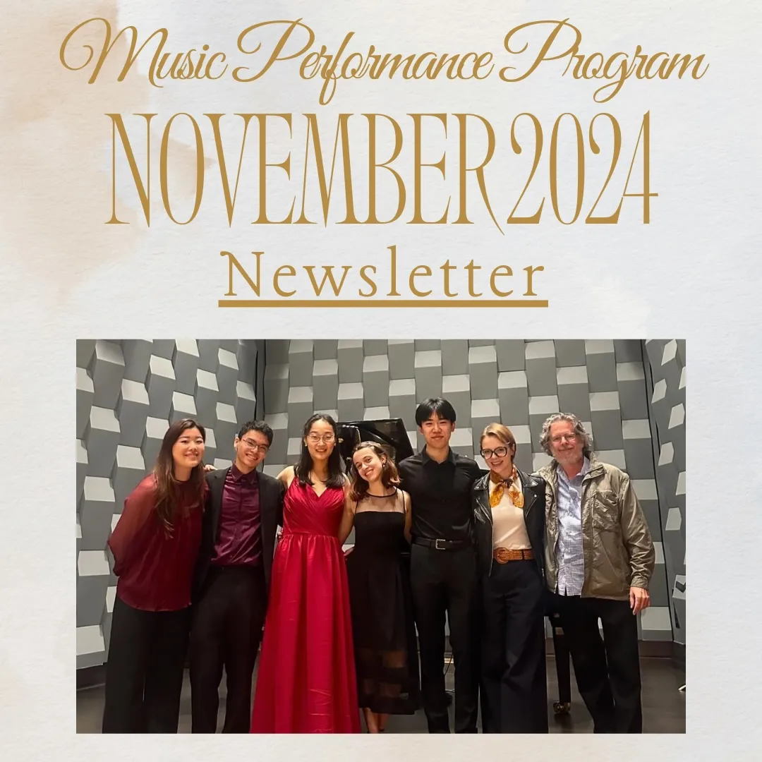 Music Performance Program November 2024 Newsletter